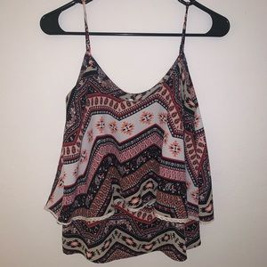 Western tribal print summer tank top